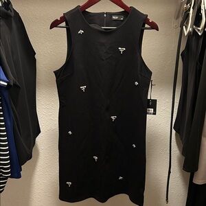 Simply Vera Vera Wang Black Embellished Mini Dress